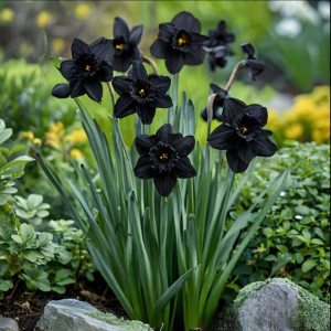 Нарцисс Тень Королевы купить по цене от 500р. в интернет-магазине «Посадика» с доставкой почтой в в Красногорске и по всей России – [изображение №1].